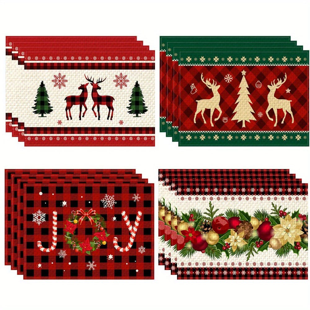 Christmas Placemats for Dining Table | Festive Kitchen Décor | 45cm x 32cm