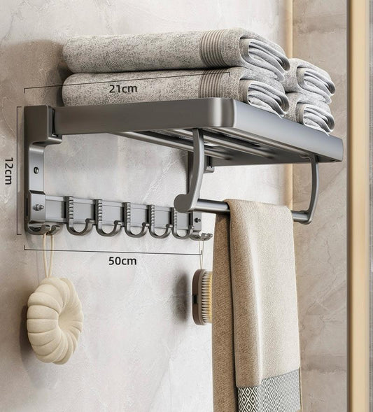 Stylish Towel Rack | Modern 60cm Bathroom Organizer