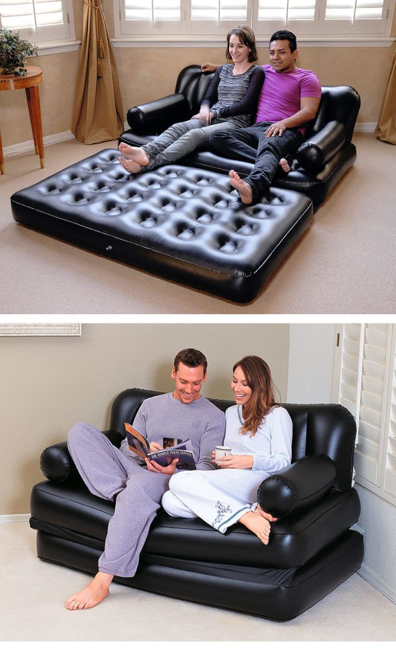 5in1 Bestway Inflatable Pullout Sofa + Free Electric Pump | 1.88m x 64cm x 1.52m