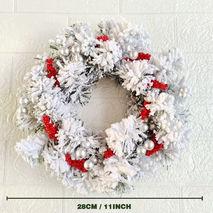 Multipurpose Christmas Decorative Wreath with Ornaments | 28cm