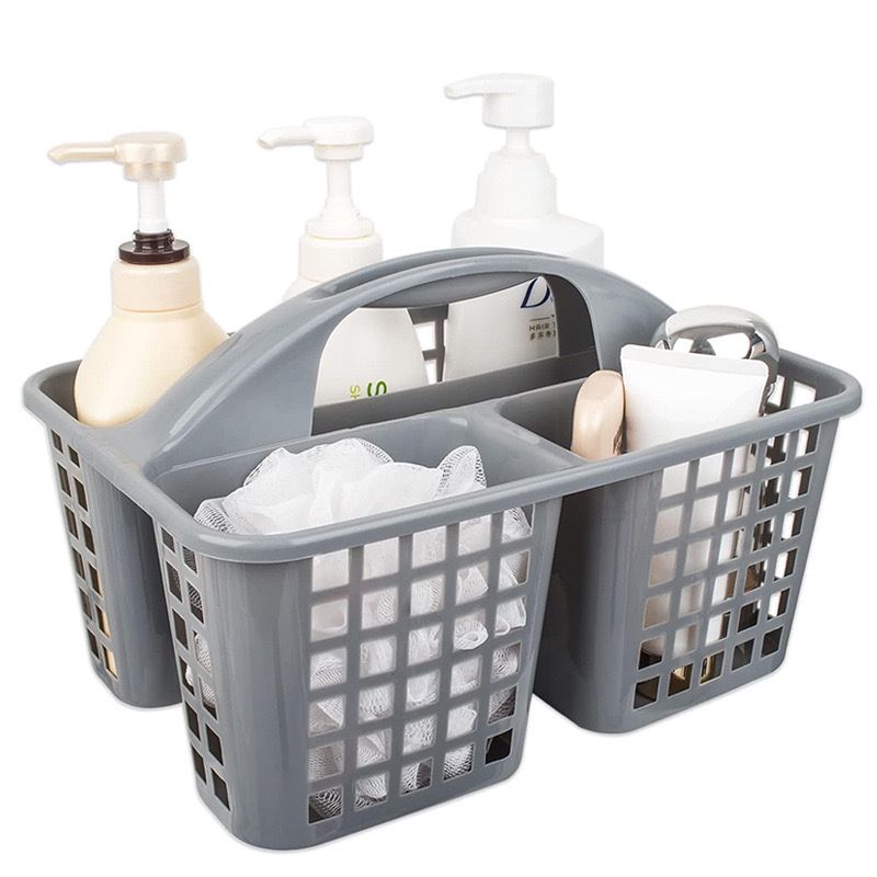 Plastic Shower Caddy Basket with Handle | Cleaning Supply Organizer