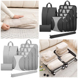 8pcs Travel Compression Packing Cubes | Space-Saving Luggage Organizers