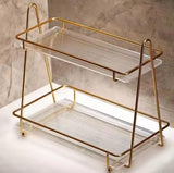 Vanity Multipurpose Acrylic Rack  | Desktop Storage Organizer | 33cm (L) x 19cm (W) x 30cm (H)