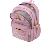 Cute Girls Backpack | Large Capacity School Bag in Black & Pink | 44cm (H) x 29cm (W) x 18cm (D)