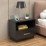 Minimalist Wooden Bedside Table with Drawer | Compact and Stylish Design