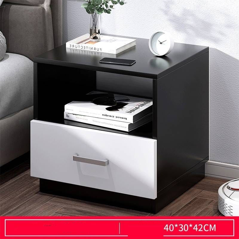 Minimalist Wooden Bedside Table with Drawer | Compact and Stylish Design