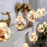 10pcs Christmas LED Wish Ball Garland Curtain Light – 3.5M, USB Powered