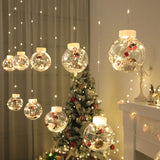 10pcs Christmas LED Wish Ball Garland Curtain Light – 3.5M, USB Powered