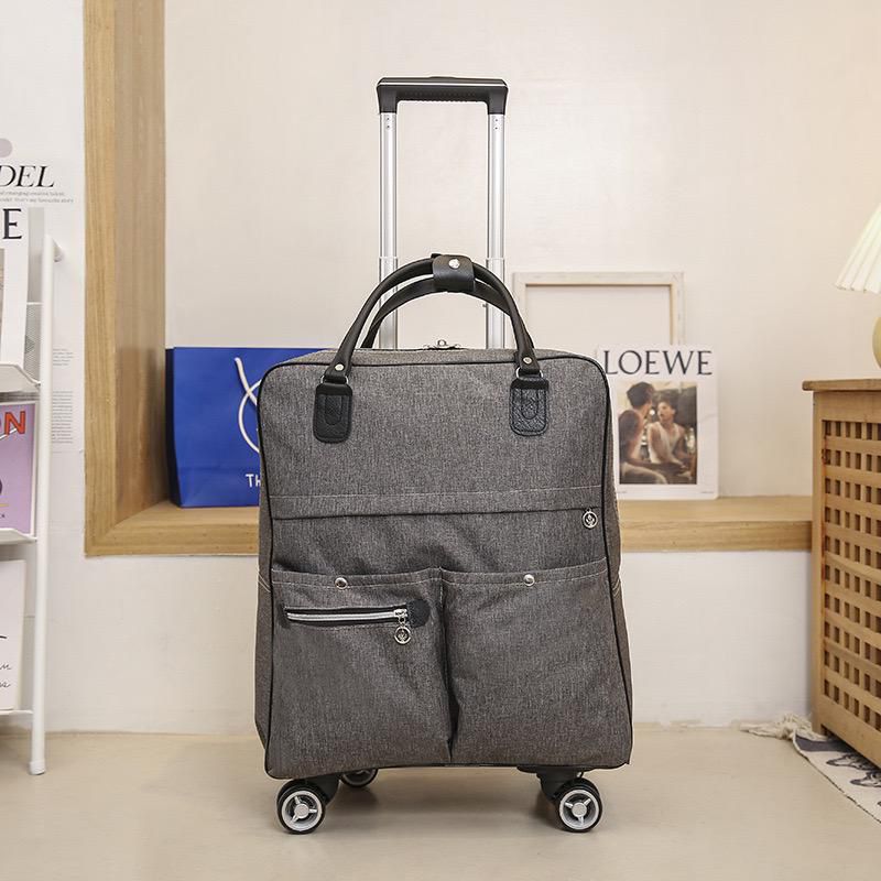 Large Travel Trolley Bag with Shoulder Belt & 4 Universal Wheels | 45x40cm