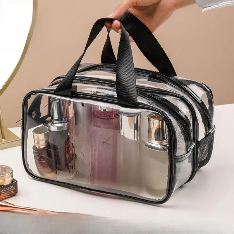 Furaha Finds Double Sided transparent toiletries bag