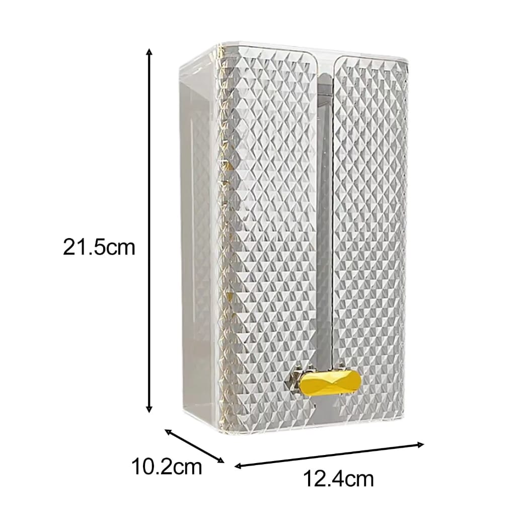 Luxury Diamond Acrylic Tissue Box | Wall Mounted & Tabletop