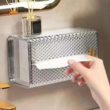 Luxury Diamond Acrylic Tissue Box | Wall Mounted & Tabletop