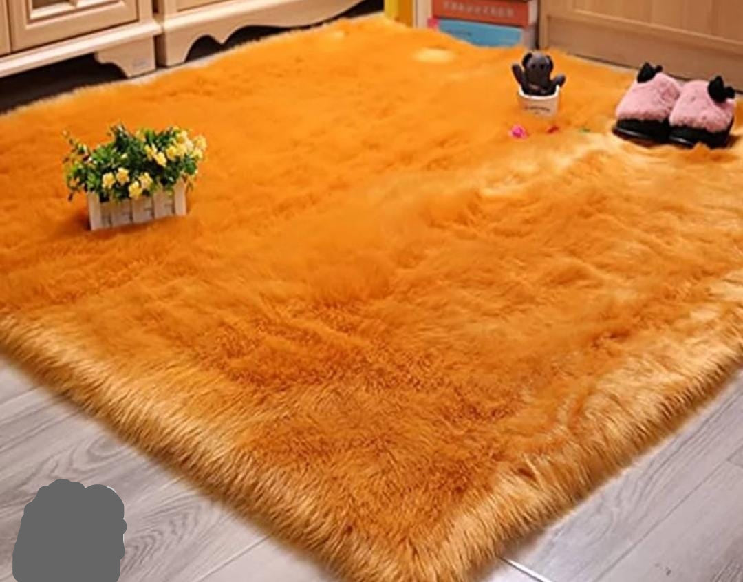 Fluffy Faux Fur Bedside Mat 65x180cm