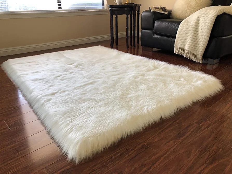 Fluffy Faux Fur Bedside Mat 65x180cm