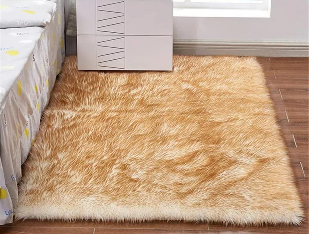 Fluffy Faux Fur Bedside Mat 65x180cm