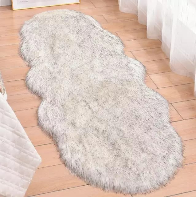 Faux Fur Carpet Irregular Shape  60x180cm