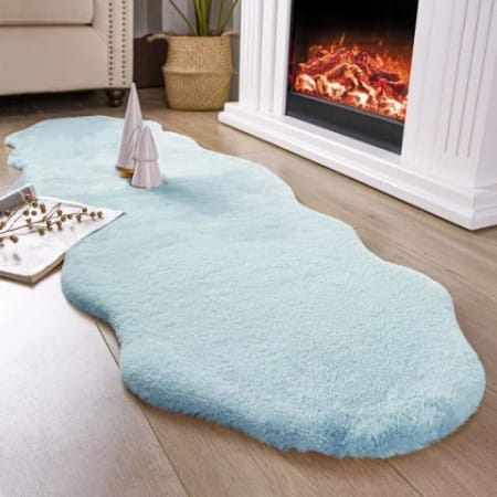 Ultra Soft Rabbit Fur Carpet  60x180cm Irregular Shape