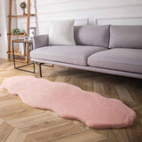 Ultra Soft Rabbit Fur Carpet  60x180cm Irregular Shape