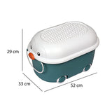 48L Wheeled Trolley Bucket | Durable Plastic Storage with Lid | Easy Mobility for Home & Yard