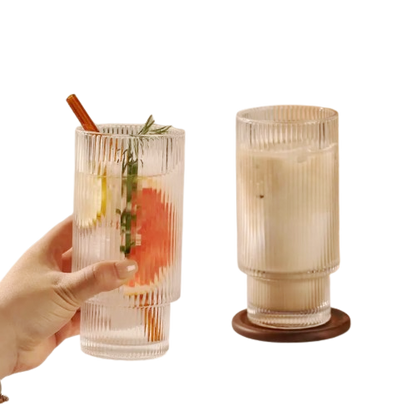 Long Wind Vertical Stripe Coffee Cup / Glass Cup