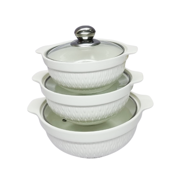 3 Piece High Quality 3in1 Ceramic Serving Dish Set | Elegant Food Presentation