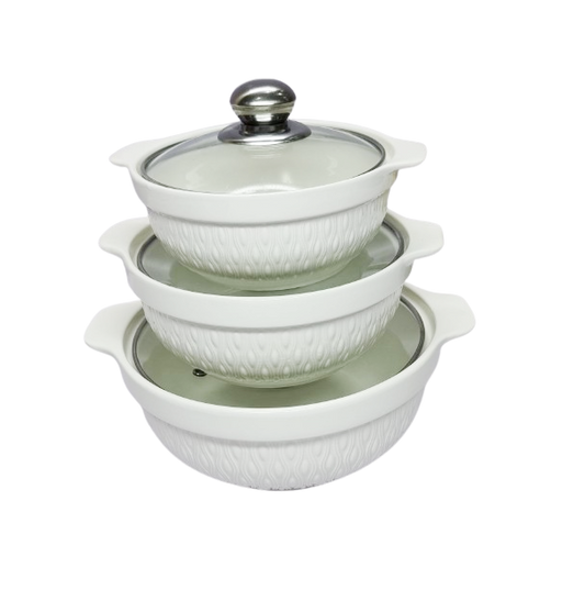 3 Piece High Quality 3in1 Ceramic Serving Dish Set | Elegant Food Presentation