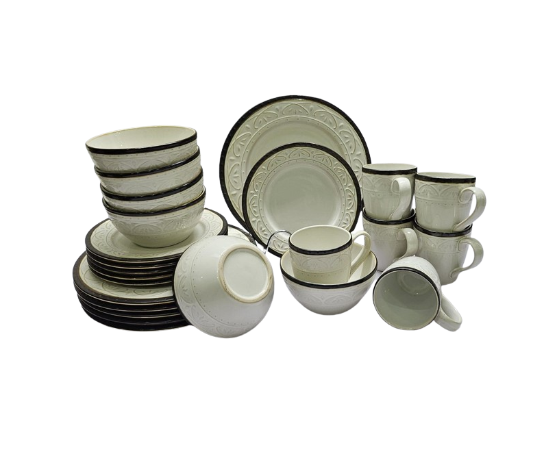 High Quality 24 Piece Ceramic Dinner Set | Complete Dining Service