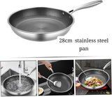 28cm Non Stick Honeycomb Stainless Steel Frying Pan | Scratch Resistant | Comfortable Handle | Oven & Induction Compatible