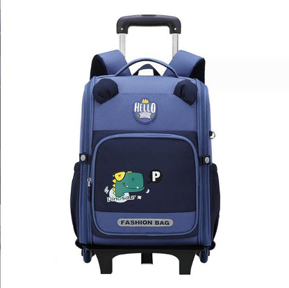 Rolling Trolley Kids Cartoon School Bag | High Capacity, Waterproof, Wheeled Backpack | 40x21x32 cm | Ideal for School and Travel