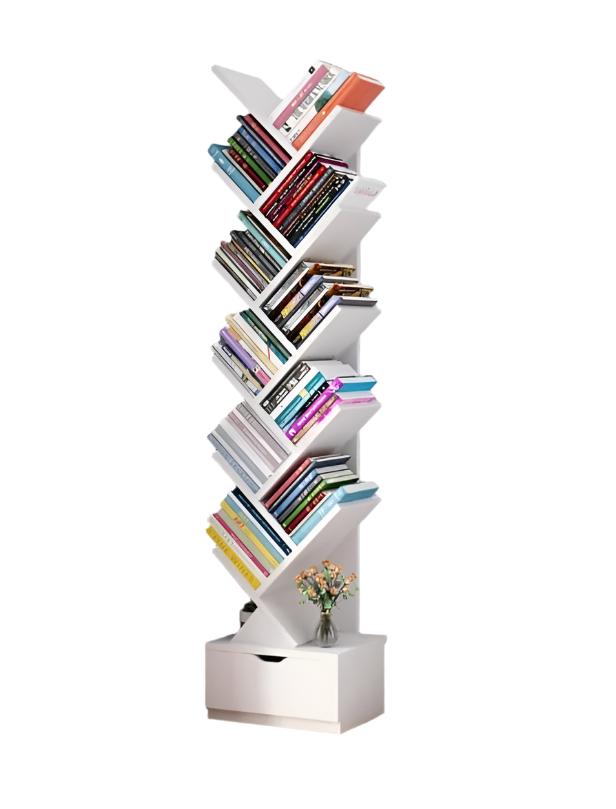 Vertical Bookshelves Bookcase Storage Furniture| Decor Book Organizer| 142 x 34 x 20 cm