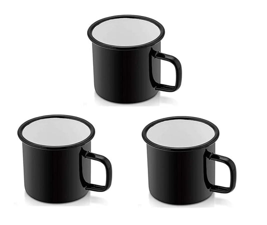 Ceramic 400ml Big Capacity Mugs | 3 Piece Set for Coffee, Tea & Hot Beverages