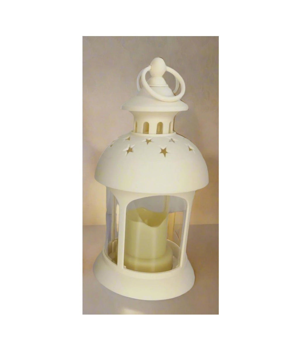 Portable Home Decor LED Lantern | Battery Powered Ambient Light | Black & White Options