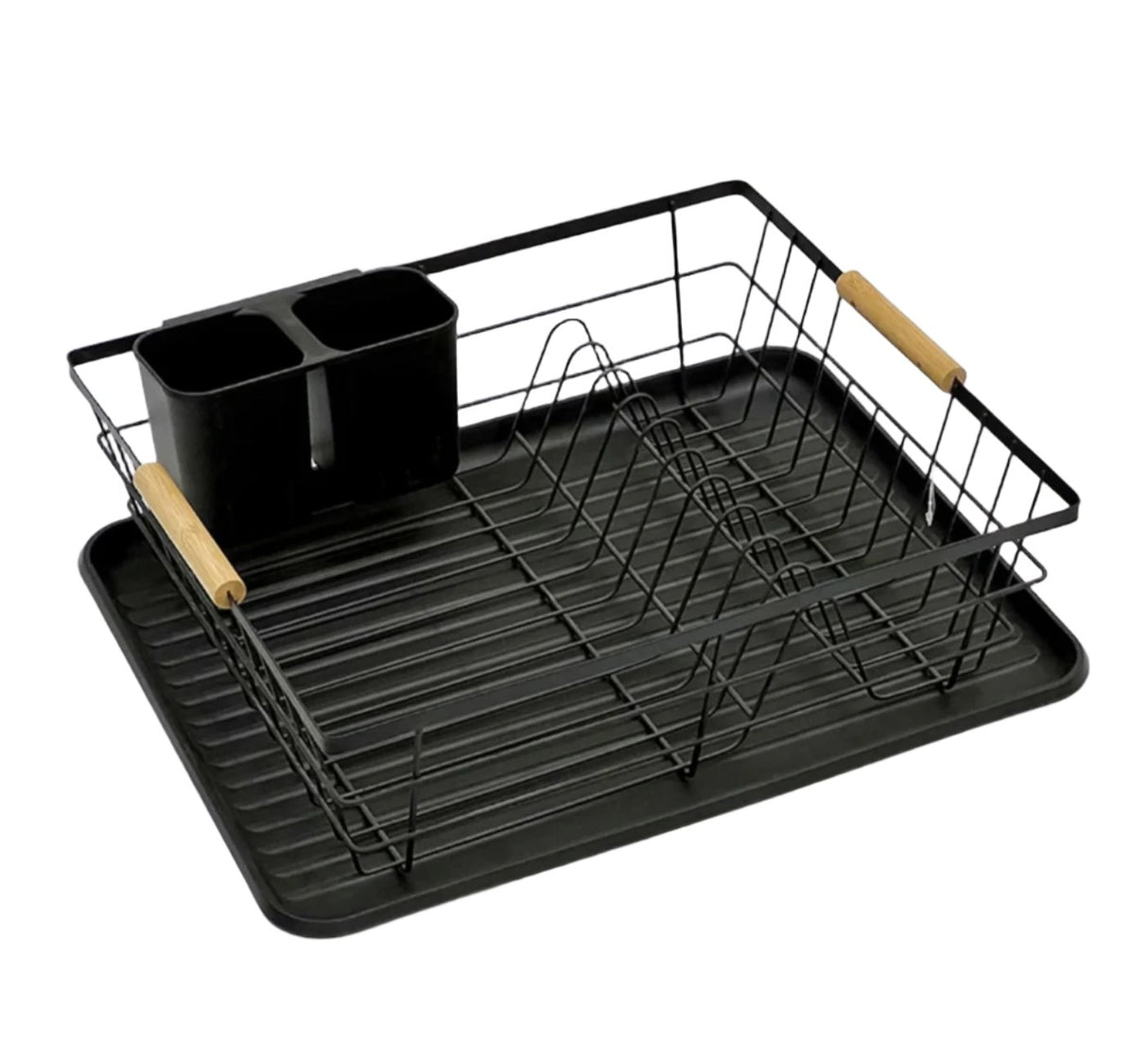 Single Tier Advanced Black Dish Rack | Ideal For Home Kitchens, Office Break Rooms, Or Small Apartments