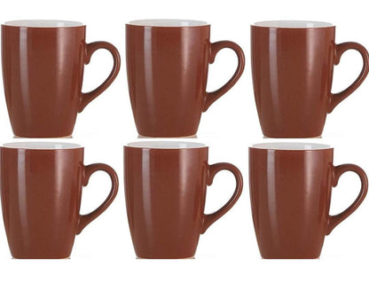 6 Piece Jumbo Tea Mugs | 490ml Ceramic Stoneware for Extra Large Drinks (Black, Blue, Brownish) | Ideal for Tea, Coffee, or any other Hot Beverage