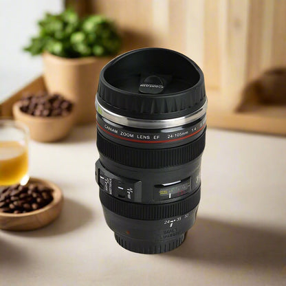 Stainless Steel 450ml Camera Lens Travel Thermal Insulated Mug Drinkware | Travel Magic Mug | Tableware Thermal Mugs