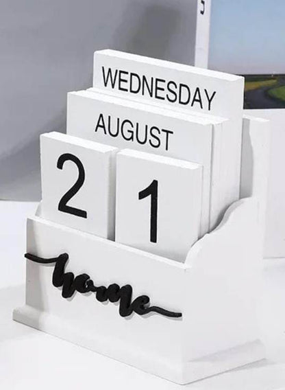 Elegant Wooden Office Decorations Desktop Calendar Ornament | Modern Design for Home & Office Organization