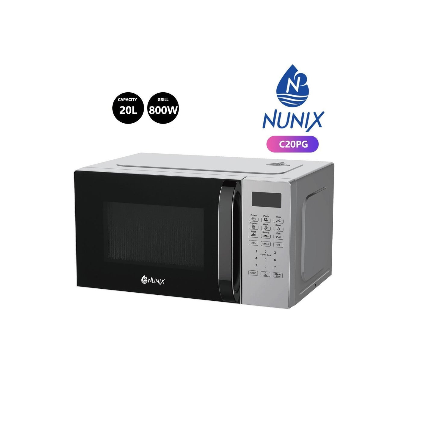 Nunix Microwave with Grill (800W)