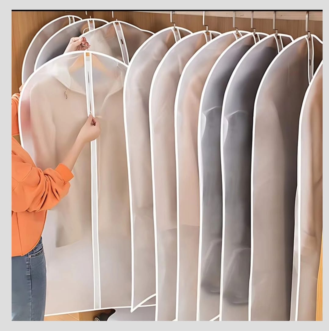 Transparent Fabric Garment Waterproof Dustproof Protector Organizer |Wardrobe | Travel | Storage | 60*100cm