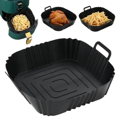 Reusable Silicone Air Fryer Mould | 22cm x 26cm | Non-stick, Secure, Flexible, Stain-resistant, Heat-resistant