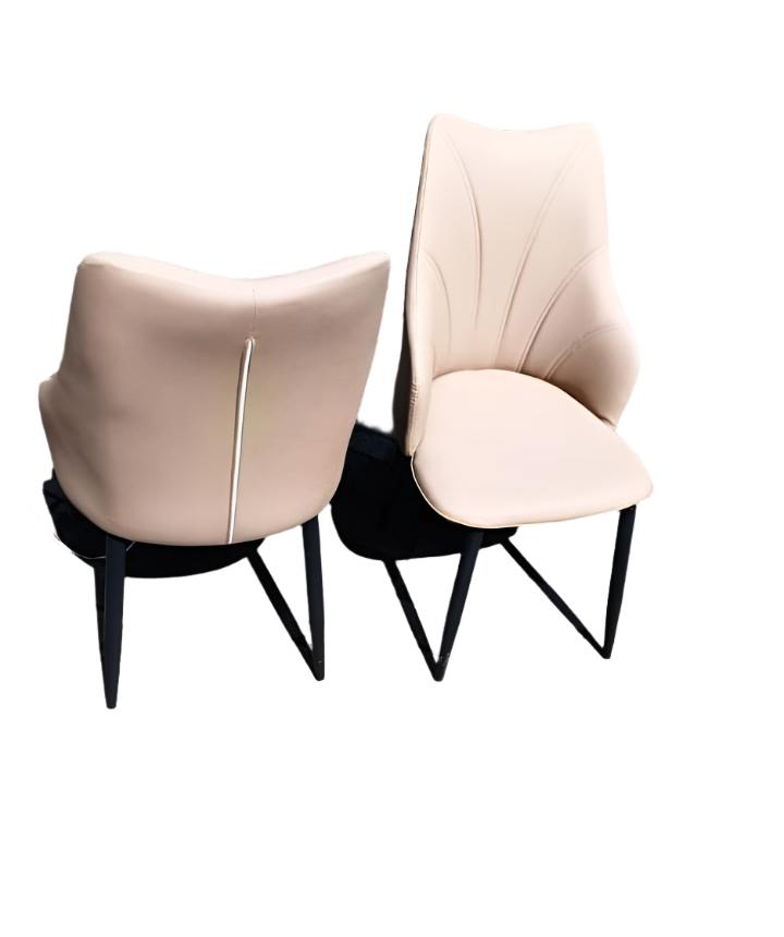 Elegant Upholstered Dining Chairs | Modern Velvet Padded Chairs with Button-Tufted Backrest | Leather Dining Chairs  | Modern Dining Rooms, Living Rooms, Kitchens