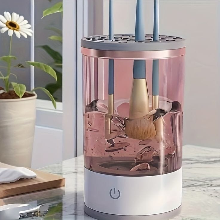 Automatic Electric Makeup Brush Cleaner | Fast & Efficient Brush Washing Machine | ABS & PC Material | Compact & Portable Design