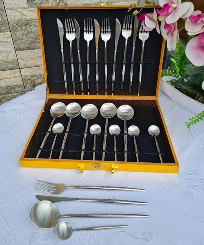 High Quality Nordic Spoon Sets | 24 Piece Set | Gold and Silver Available