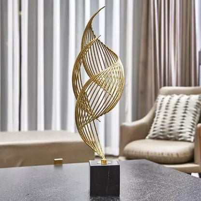 Luxurious Home Decoration Accessory | 46cm Metal Spiral Design | Ideal For Decorating Living Rooms, Bedrooms, Hallways, Or Office Spaces