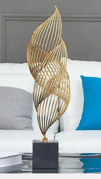 Luxurious Home Decoration Accessory | 46cm Metal Spiral Design | Ideal For Decorating Living Rooms, Bedrooms, Hallways, Or Office Spaces