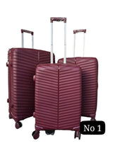 3 in 1 Unbreakable PP Suitcase Set | Zipper Closure, 360 Spinner Wheels, Telescopic Handle | Sizes: 75cm, 69cm, 59cm