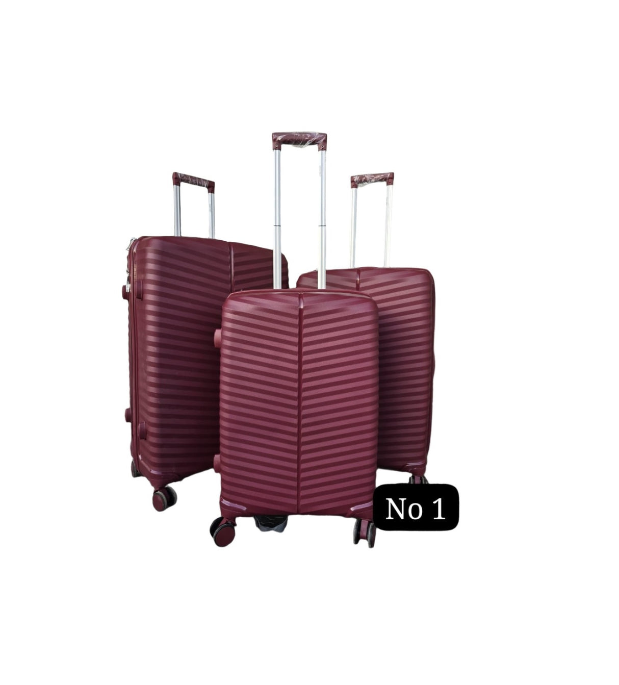 3 in 1 Unbreakable PP Suitcase Set | Zipper Closure, 360 Spinner Wheels, Telescopic Handle | Sizes: 75cm, 69cm, 59cm