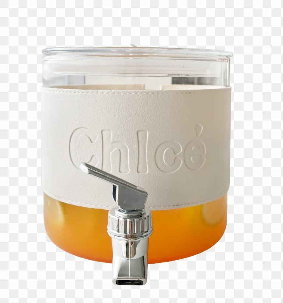 Chlce Juice Dispenser | 2.3L Capacity | Glass with Acrylic Lid | Heat Resistant, Airtight with Filter and Faucet