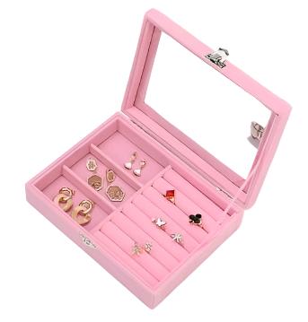 Flannel Ring & Jewelry Box | Soft Velvet Organizer for Rings, Earrings, Necklaces