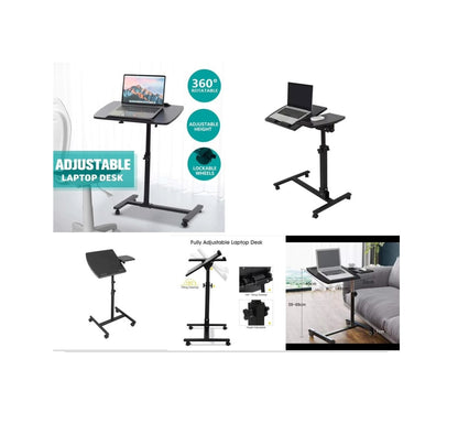 Heavy Gauge Foldable   Adjustable Height Computer Desk | Space Saving Design | Durable  Portable Workstation