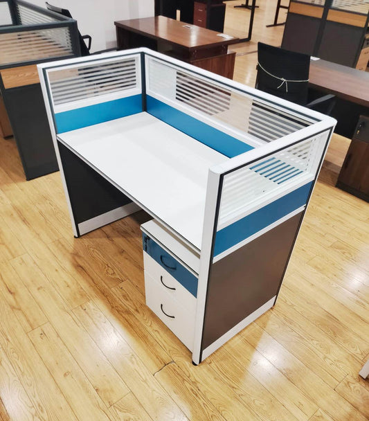 Single Way Office WorkstationModern Modular Office Desk | Executive Office Cubicle Workstation | Luxury Office Furniture | Modern Executive Desk with Partitions